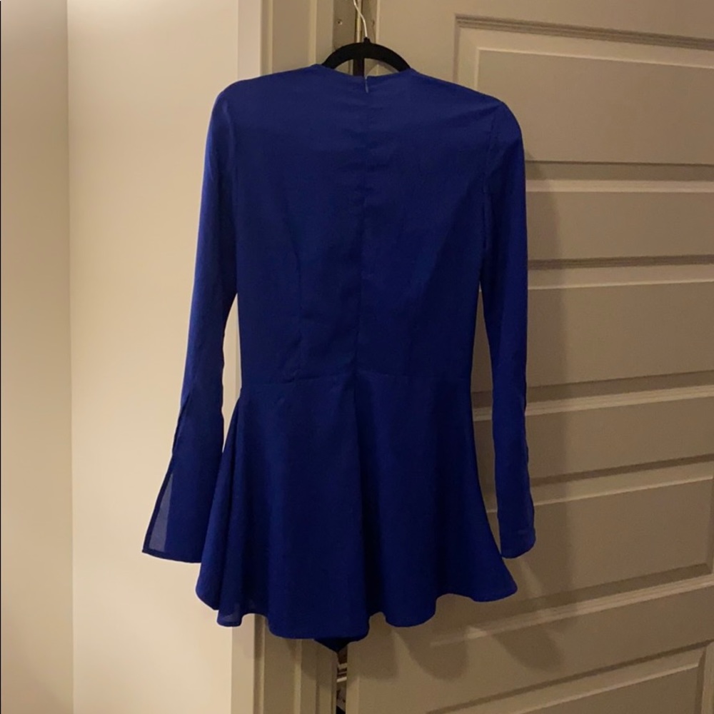 Fab’rik electric blue romper Size S v neck - Picture 4 of 5